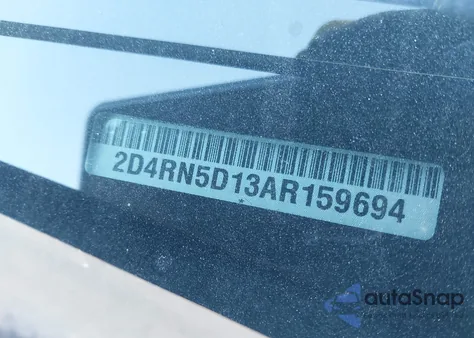 2010 Dodge Grand Caravan Sxt z USA, uszkodzony, nr VIN 2D4RN5D13AR159694